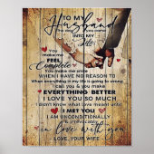 Brief aan mijn man, mooie citaten cadeau poster (Voorkant)