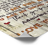 Brief aan mijn man, mooie citaten cadeau poster (Hoek)