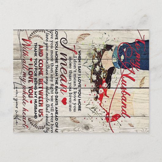 Brief aan mijn man | Offertes over de liefdessitua Briefkaart (Voorkant)