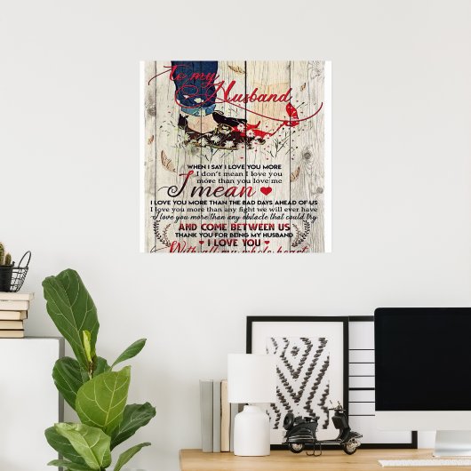 Brief aan mijn man | Offertes over de liefdessitua Poster (Thuiskantoor)