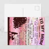 Brief aan mijn moeder | Brief aan het gezin Briefkaart (Voorkant / Achterkant)
