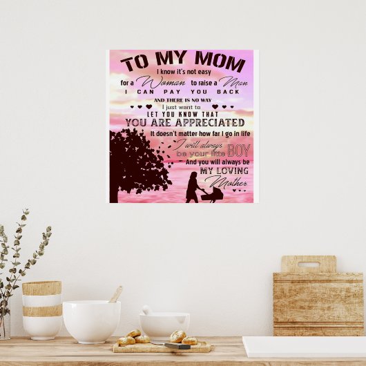 Brief aan mijn moeder | Brief aan het gezin Poster (Keuken)