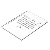 Brief aan mijn vader in de hemel notitieboek (Linkerzijde)