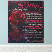 Brief aan mijn vrouw Gift, paardenliefdesweddensch Canvas Afdruk (Insitu (Houten vloer))