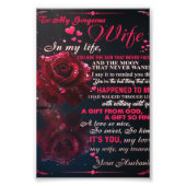 Brief aan mijn vrouw Gift, paardenliefdesweddensch Foto Afdruk (Voorkant)