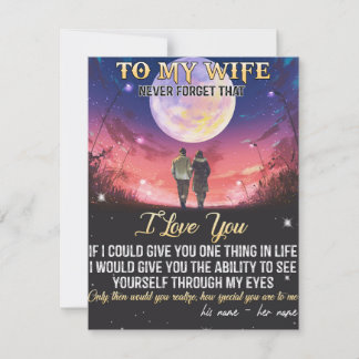 Brief aan mijn vrouw Valentijnsdag Gift Bedankkaart