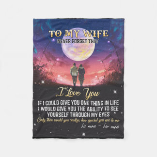 Brief aan mijn vrouw Valentijnsdag Gift Fleece Deken