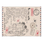 Brief aan mijn vrouw van uw man tafelkleed (Voorkant (Horizontaal))