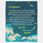 Brief aan mijn zoon of kleinzoon nautische oceaan  fleece deken (Voorkant)