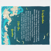 Brief aan mijn zoon of kleinzoon nautische oceaan  fleece deken (Voorkant (Horizontaal))