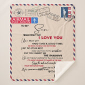 Brief aan mijn zoon van mam sherpa deken (Voorkant)