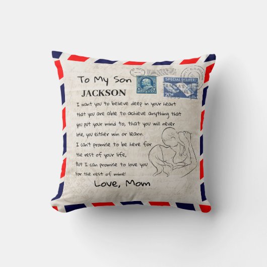  brief aan mijn zoontje Sierkussen (Voorkant)