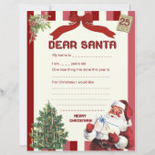  brief aan Santa Christmas Wish List Paper (Voorkant)