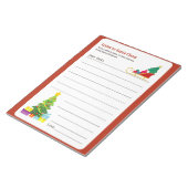 Brief aan Santa Claus Vakantie Activiteit Pagina Notitieblok (Schuin)