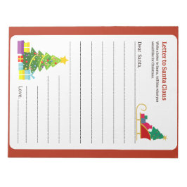 Brief aan Santa Claus Vakantie Activiteit Pagina Notitieblok