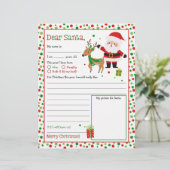 Brief aan Santa, Kerstmis Verlanglijstje (Staand voorkant)