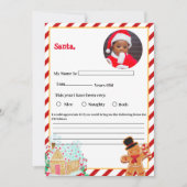 Brief aan Santa Kinder Kerstmis Verlanglijstje Kaa Kaart (Voorkant)