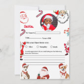 Brief aan Santa Kinder Kerstmis Verlanglijstje Kaa Kaart (Voorkant)