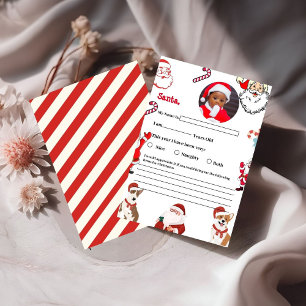 Brief aan Santa Kinder Kerstmis Verlanglijstje Kaa Kaart
