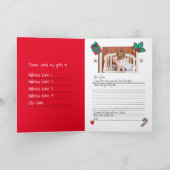 Brief aan Santa Noordpool levering kinder foto Kaart (Binnen)