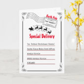 Brief aan Santa Noordpool levering kinder foto Kaart (Gele Bloem)