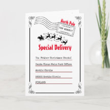 Brief aan Santa Noordpool levering kinder foto