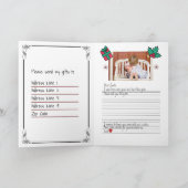 Brief aan Santa Noordpool van kinder foto Kaart (Binnen)