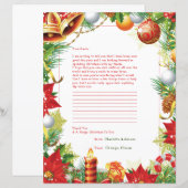 Brief aan Santa Persoonlijke Stationery (Voorkant / Achterkant)