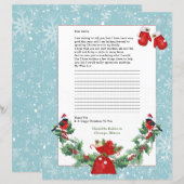 Brief aan Santa Persoonlijke Stationery (Voorkant / Achterkant)