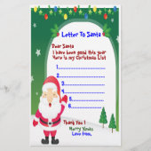 BRIEF AAN SANTA STATIONERY. (Voorkant)