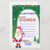 BRIEF AAN SANTA STATIONERY. (Voorkant / Achterkant)