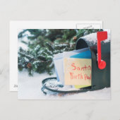 Brief aan Sinterklaas in brievenbus Feestdagenkaart (Voorkant / Achterkant)