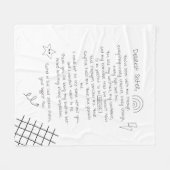 Brief aan zuster fleece deken (Voorkant (Horizontaal))