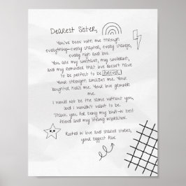 Brief aan zuster poster