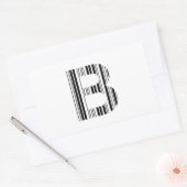 BRIEF B BAR CODE Eerste Initiaal Barcode Patroon Rechthoekige Sticker (Envelop)