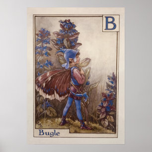 Brief B - Bugle - van Cicely Mary Barker Poster