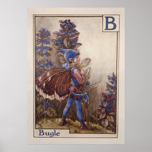 Brief B - Bugle - van Cicely Mary Barker Poster (Voorkant)