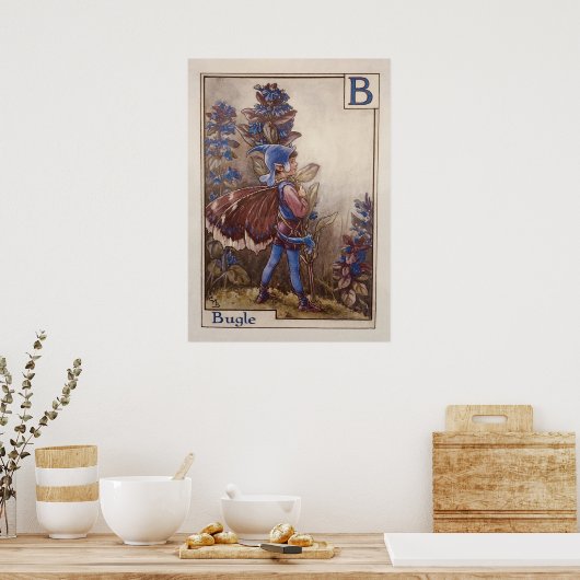 Brief B - Bugle - van Cicely Mary Barker Poster (Keuken)