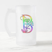 BRIEF B. COLORFUL FLORAL MONOGRAM MATGLAS BIERPUL (Links)