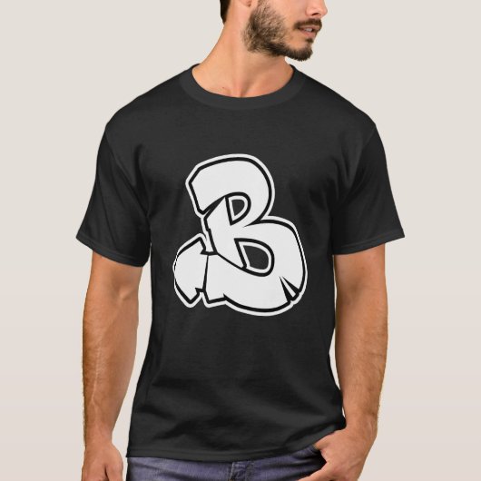 Brief B Graffiti 1 T-shirt (Voorkant)
