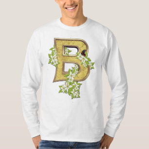 Brief B Initiaal Birthday Capital T-shirt
