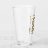 BRIEF B MONOGRAM Beauful Wedding New Home Gift Glas (Rechts)