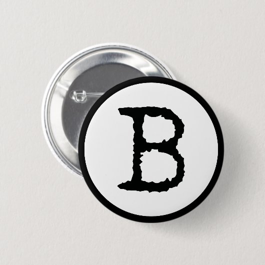 Brief B Ronde Button 5,7 Cm (Voorkant /achterkant)