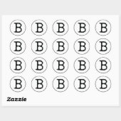 Brief B Ronde Sticker (Vel)