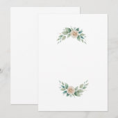 brief bloemen kaart (Voorkant / Achterkant)
