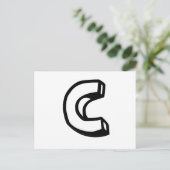 Brief C Briefkaart (Staand voorkant)