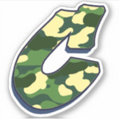Brief C - Camo Green Sticker (Voorkant)