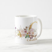 Brief C - Gold Floral Name een vriend van een coll Koffiemok (Voorkant rechts)
