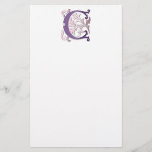 Brief C Monogram Fleur de lis Briefpapier