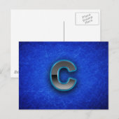 Brief C - neon blauwe uitgave Briefkaart (Voorkant / Achterkant)
